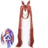 100cm Anime Uma Musume Pretty Derby Cosplay Wig Daiwa Scarle Cosplay Wig Headwear Brown Synthetic Hair Heat Resistant