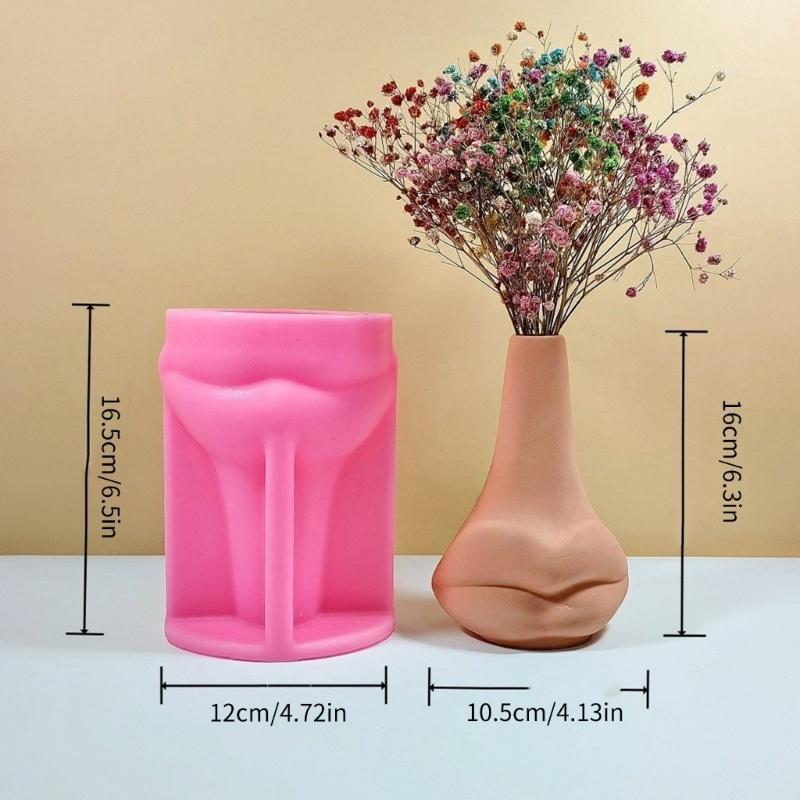Big Mouth Vase Resin Molds Succulent Plant Flowerpot Silicone Mould Concrete Cement Gypsum Mold DIYs Crafts Home Decors