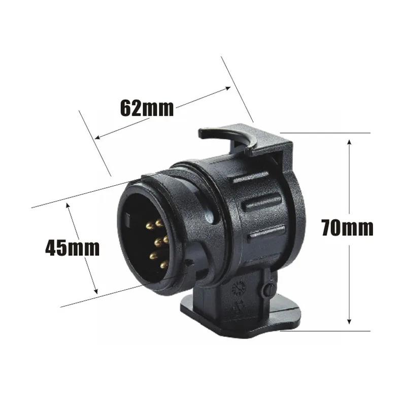 7 To 13 Pin Plastic Trailer Socket Car Accessories Caravans 13 Pole Tow Bar Towing Socket Plug 12V Electrical Connector Adapter