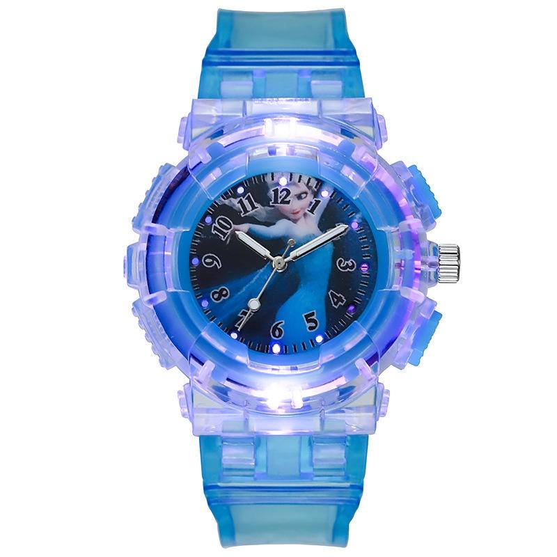Новые детские часы оптом Пластиковые часы «Холодное сердце» с ночником Источник трансграничной электронной коммерции Персонажи)
