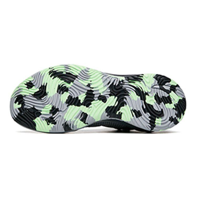 Anta Kids Non-Slip Shock Absorbing Low-Top Basketball Shoes Kids Sneakers Black Green 312221110-8