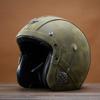Harley Motorcycle Helmet Retro Prince Motorcycle Half Helmet Leather Helmet Men and Women Scooter Electric Car Horn Hat Four Seasons
