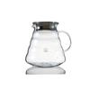 HARIO V60 Стеклянный сервер 800 Прозрачный, 800 мл, 2-6 чашек, Можно использовать в микроволновой печи, XGSR-80-TB