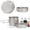 Ultralight Titanium Cookset Outdoor Camping Cookware Set 1100ml Pot and