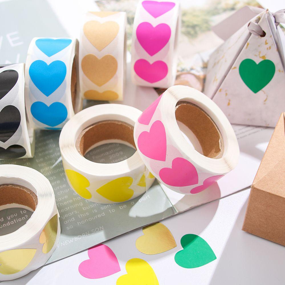 Party Supplies Stationery Gift Packaging Sticker Love Heart Shaped Seal Labels Scrapbooking