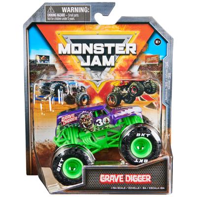 Monster Jam, Официальный монстр-трак Grave Digger, Литая машина, 1:Масштаб 64, Детские игрушки для мальчиков от 3 лет