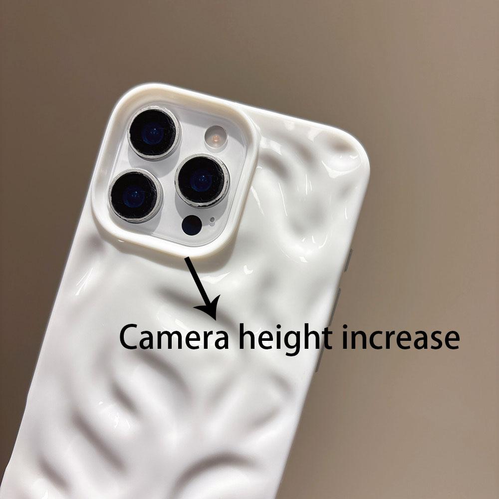 Роскошный Чехол для Телефона iPhone 16 15 14 13 12 11 Pro Max с Текстурой Складки Волна, Мягкий Силикон, Конфетный, Ударопрочный Бампер