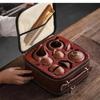 Chinese Tea Set Purple Clay Teapot Gaiwan Portable Outdoor Travel Tea Pot Set Ceremony Kung Fu Tea Set
