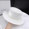 Литературная лента, жемчужная соломенная шляпа, уличное затенение, защита от солнца, большие карнизы, шляпа от солнца, цилиндр для отдыха на море