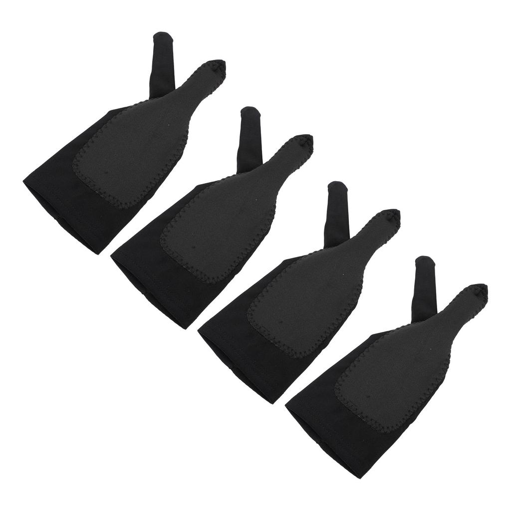 4 Pack Artist Drawing Glove Right Left Hand 3 Layer Two Finger Smooth Elasticity Breathable Digital Art Graphic Tablet