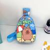 2025 Winter New Children's Bag Cartoon Pattern One Shoulder Crossbody Breast Bag Fashion Baby Play Storage Bag