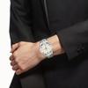 Seiko Часы с кварцевым механизмом и стальным ремешком Мужские часы Белый циферблат SNAD28J1