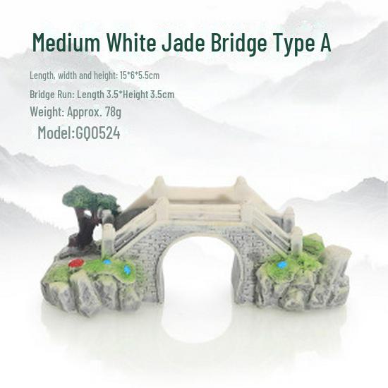 Aquarium Resin Fish Tank Decorations - Bridge Design for Tropical Fish