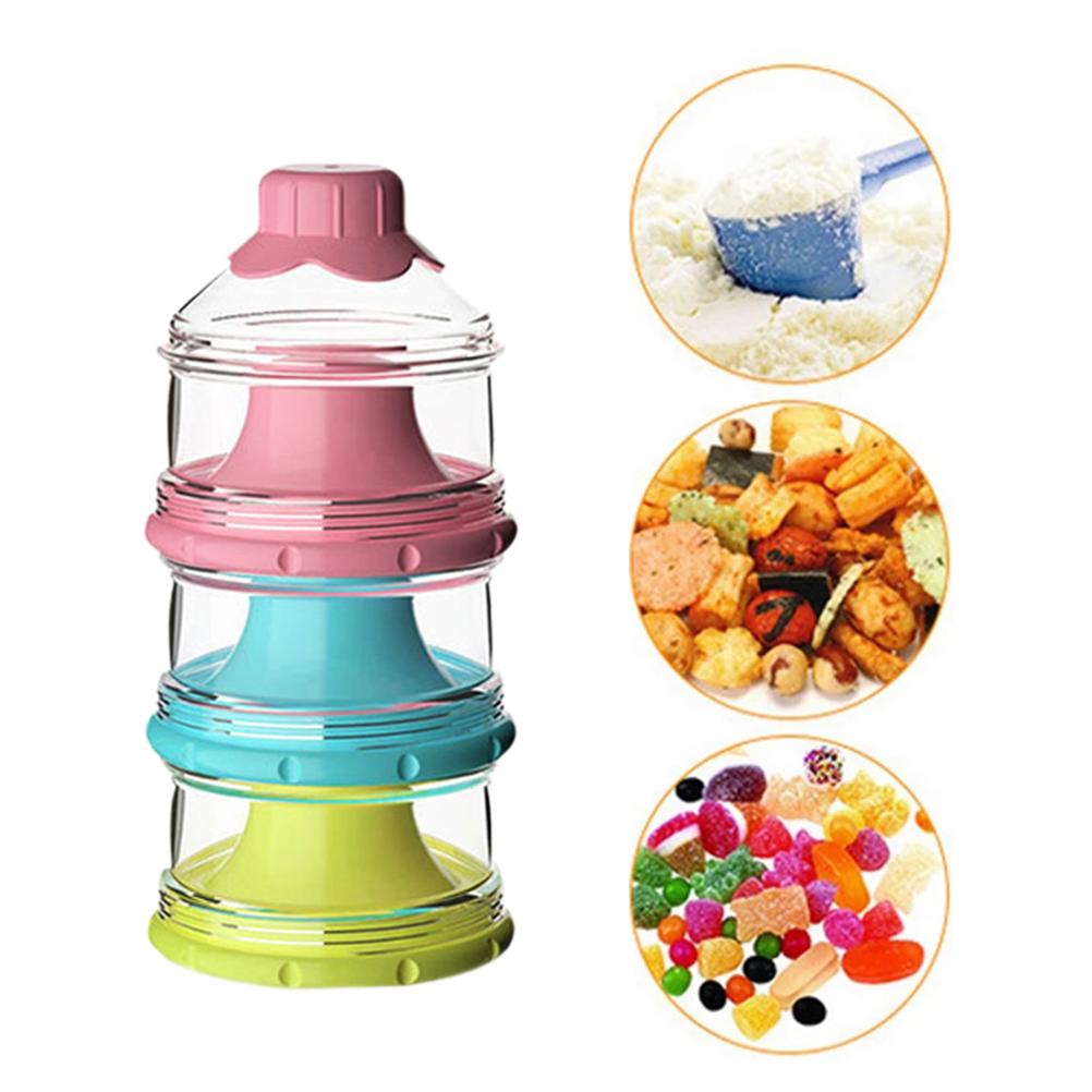 Диспенсер для детского питания с 3 отделениями, контейнер для детского питания для новорожденных, штабелируемый, портативный