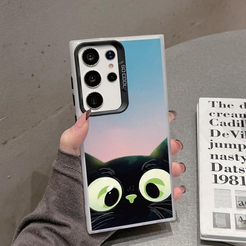 Cat Patterned Anti-drop Phone Case For Samsung S24 S23 A55 A35 Xiaomi Redmi 13C Poco C65 iPhone 15 Huawei Honor 90 Shockproof Protective Bumper Cover