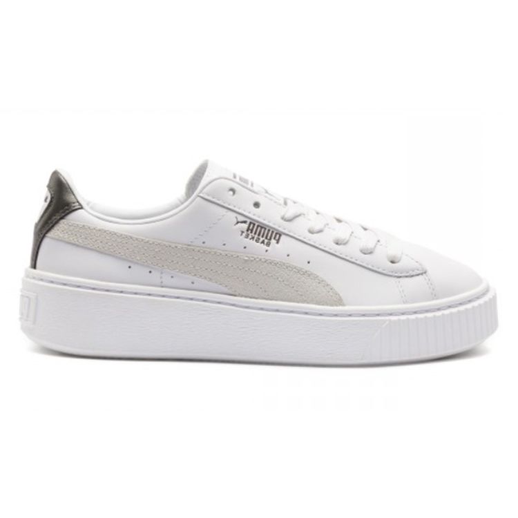 Puma Кеды Basket Platform Low Top Повседневные Кроссовки Унисекс Белые 367850-01