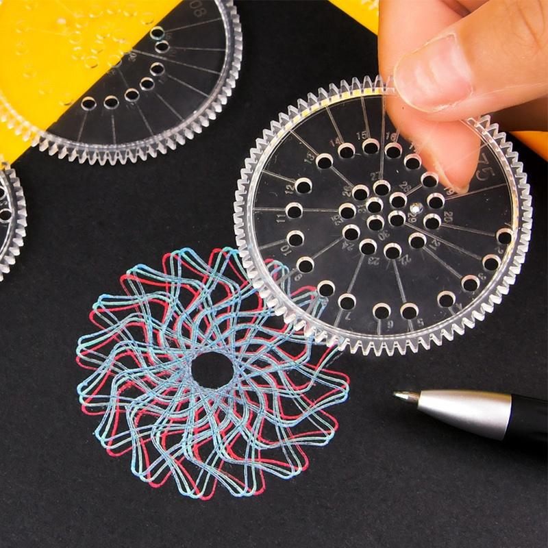 27 Pcs Tin Draw Drawing Art Original Spirograph Design Set Craft Create Kids Toy