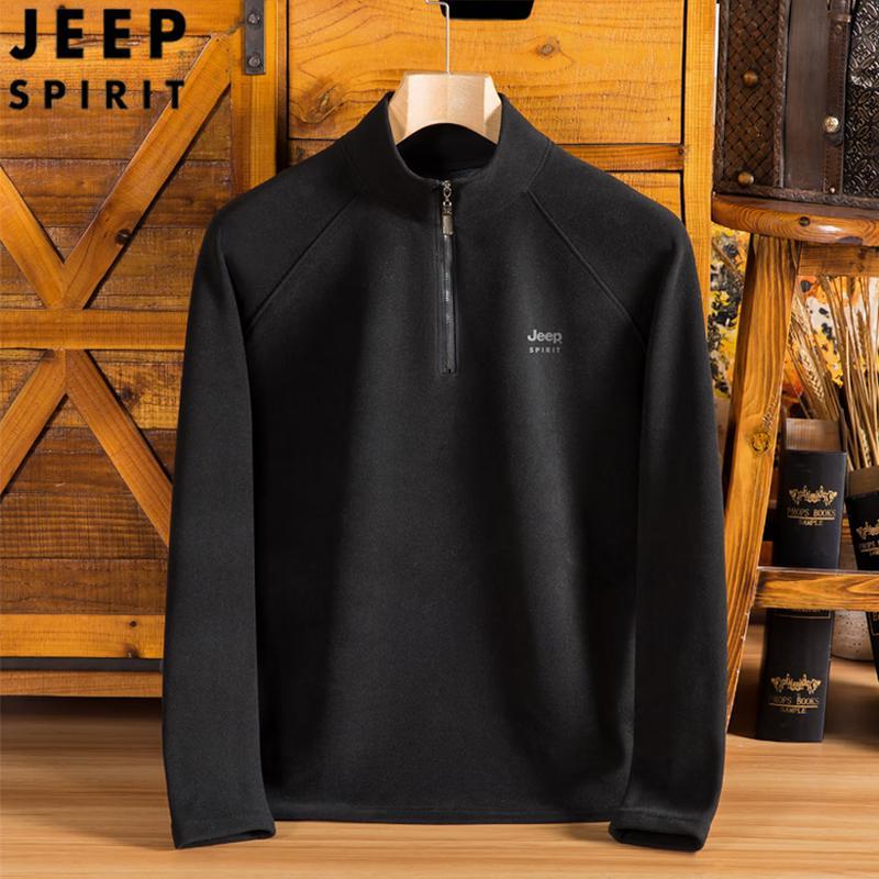 Мужская толстовка JEEP SPIRIT с молнией до середины и воротником-стойкой