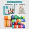 Kids' Nordic-Style Colorful Wooden Stacking Stones: Educational and Interactive Parent-Child Indoor Toy