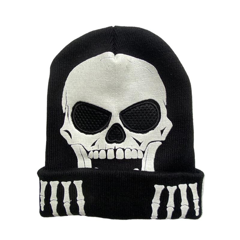 Модные Хэллоуин Скелет Призрак Перчатки Шляпа Креативные Светящиеся Полупалые Полностью Пальцевые Принт Теплые Дышащие Перчатки Подарки