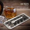 Lever-style Ice Tray, 2 In 1 Stainless Steel Ice Making Mold And Ice Cracker-hy