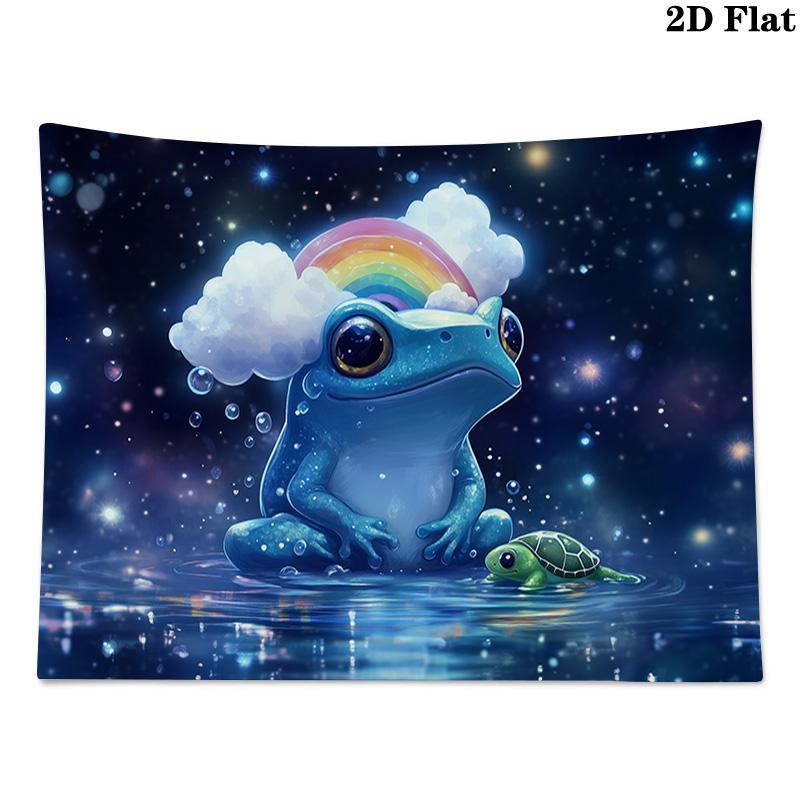 Blue frog Pattern Home Decor Tapestry, Wall Hanging, Decorative RV Wall Cloth.XGT0914418