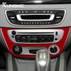 Для Renault Fluence Megane RS 2009 2010 2011 2012 2013 2014 2015 Наклейка из настоящего мягкого углеволокна LHD RHD Центральный переключатель Интерьер
