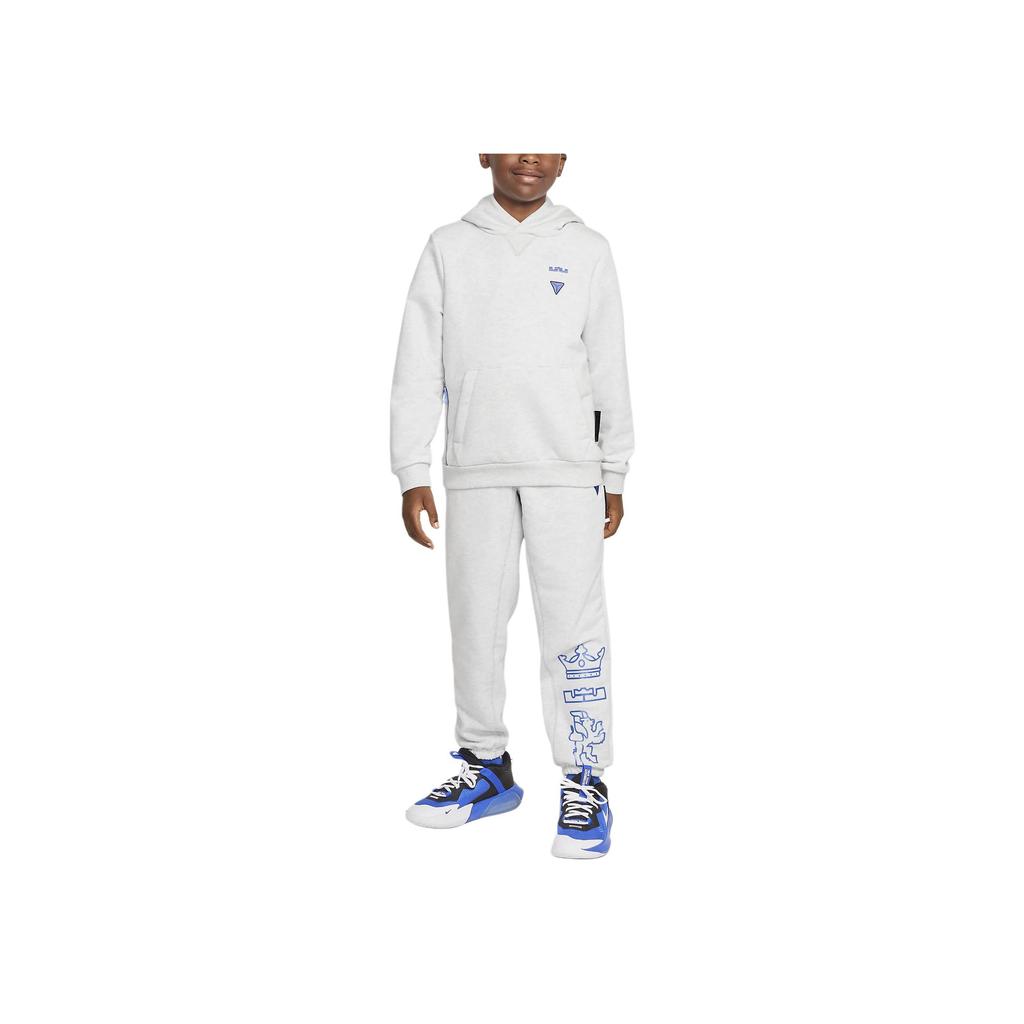Nike Худи Dri-Fit LeBron Series Дышащая Модная Толстовка Детская толстовка Photon-Dust Меланжевый-Розовый Royal-Pulse HF4264025
