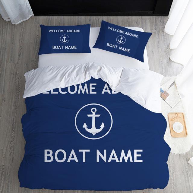 Comforter Tex Nautical S With Custom Name Euro Bedding Blue Anchor Twin Queen King Size Beddings