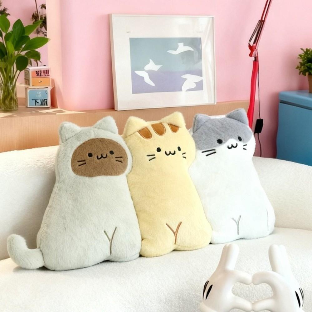 Cute Cartoon Plush Throw Pillow Soft Fluffy Decorative Sofa Pillow Cat Dog Plush Toy Home Decor