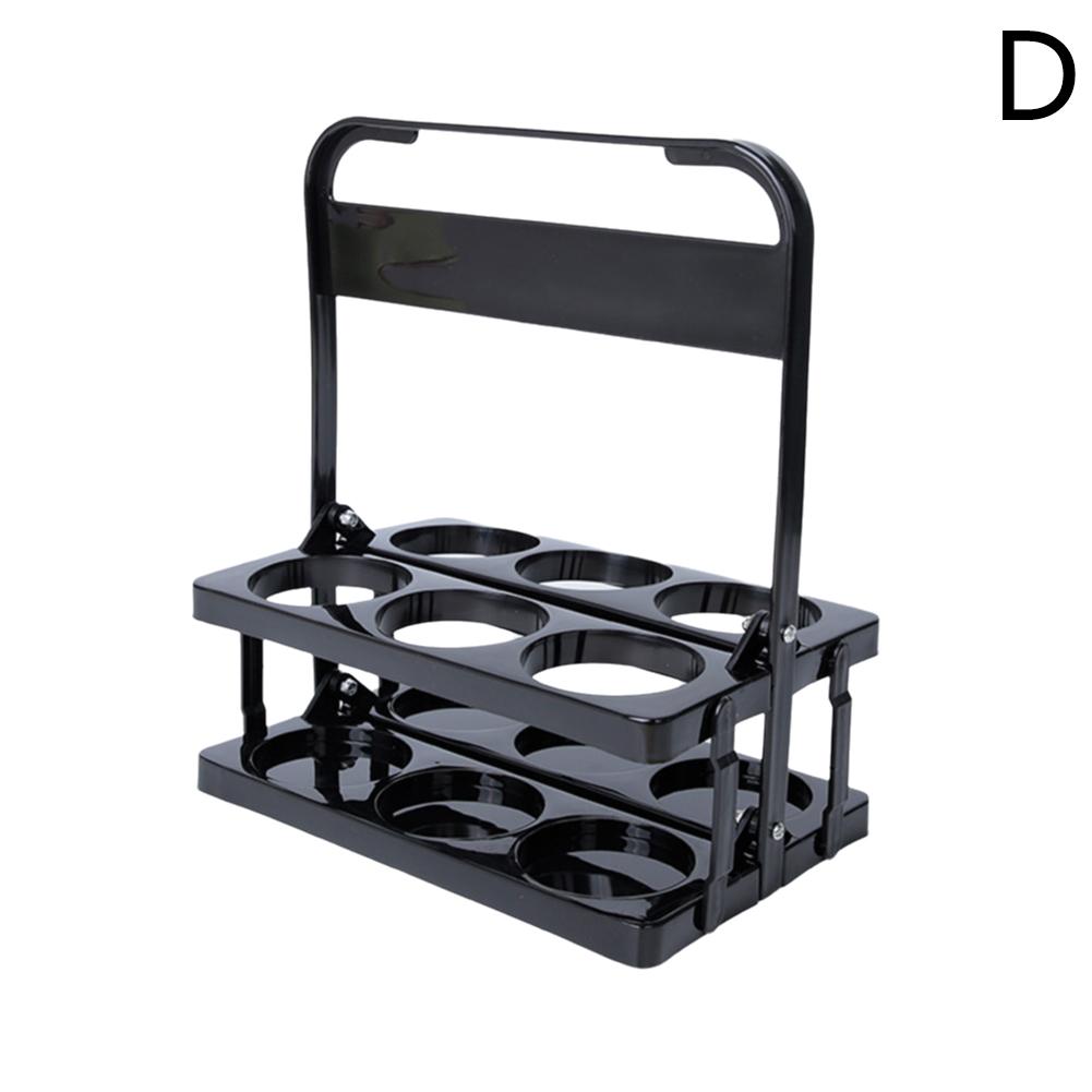 Portable Foldable Plastic Beer Rack Durable Cup Organizer Wine Rack Beer Bottle Holder Beverage Basket Reusable Cocktail Rack
