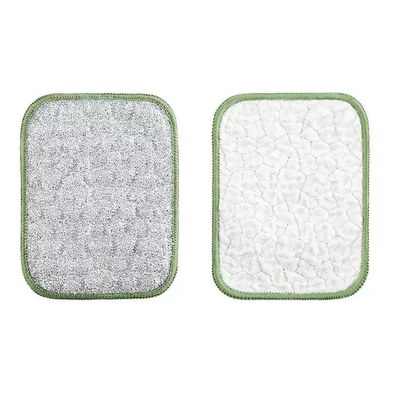 Двусторонняя хлопковая салфетка для посуды с абразивной стороной для мытья посуды и чистки кастрюль