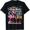 Эта учительница любит свою стаю Фламинго Учитель Back To School Футболка