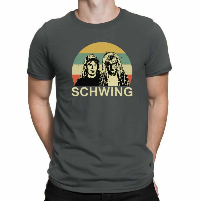 Waynes Campbell Vintage Schwing T Algar Shirt Black Garth World Wayne