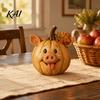 Versatile Autumn Party Supplies Artificial Pumpkin Decor, Cute Animals Decorative Pumpkins, Thanksgiving Resin Pumpkins Small Healing Style