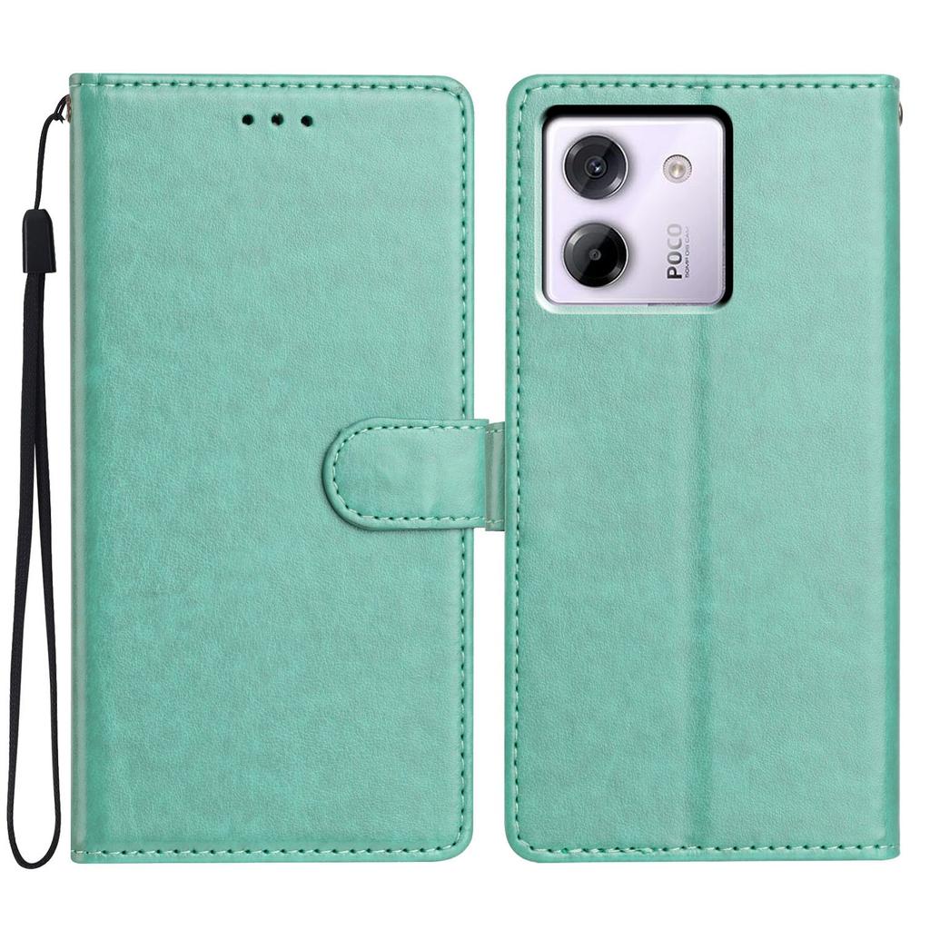 Кожаный чехол-кошелек-подставка для телефона Xiaomi Poco M7 Pro 5G с удобным ремешком