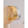 Yhpup 65mm Stainless Steel Metal Hammer Wide Open Bracelet Bangle Gold & Platinum Plated Waterproof Summer Wear Wrist Jewelry