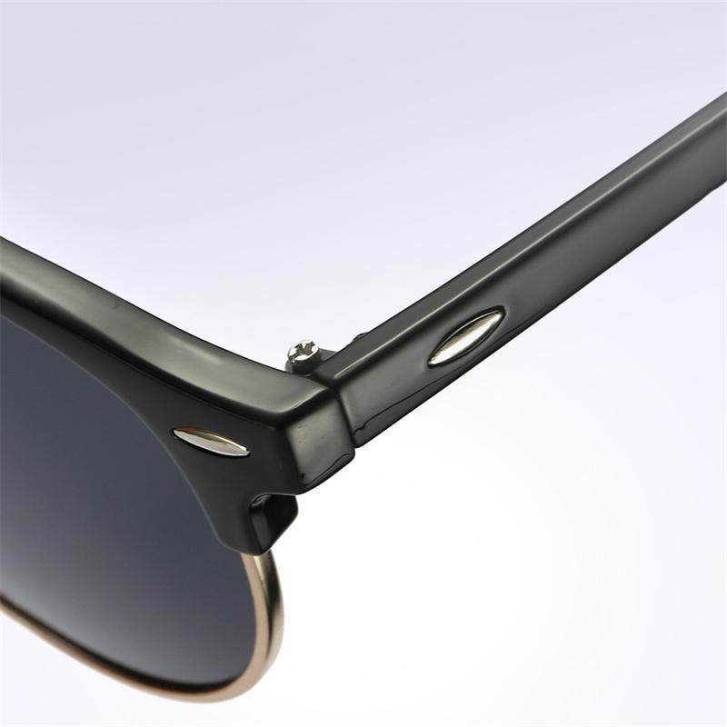 Classic Design Round Frame Men Women Black Polarized Sunglasses Outdoor Anti Glare UV400 Protection Sun Glasses