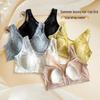 Front Buckle Plus Size Wireless Mesh Lace Bra - Breathable & Comfortable.