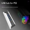 USB C Hub, USB Hub 5 в 1, высокоскоростной адаптер расширения с портами USB3.0 Type C для консоли PS5, поддержка 4 портов вывода данных USB