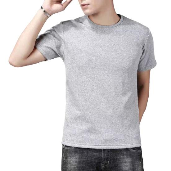 Летняя мужская футболка больших размеров, однотонная, с круглым вырезом, с короткими рукавами, средней длины, с хорошей воздухопроницаемостью, пуловер, топ