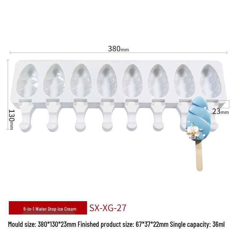 Силиконовая форма для мороженого Sanxin для домашнего детского эскимо, рождественских пирогов и шоколадных фруктов