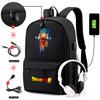 Anime Dragon Ball Black Usb Backpack for Teenager Girl Boy Back To Schoolbag Laptop Bag Daily Book Bag Men Women with Lightweight Bagpack Mochila