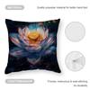 Fashion Lotus Cushion Cover Anti-dustmite Pillowcase Invisible Zipper Silky Short Plush Sofa Cushion Cover