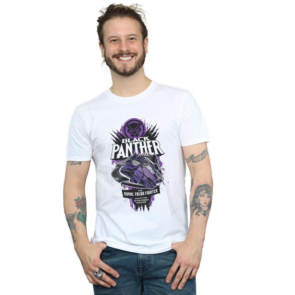 Marvel Mens Black Panther Talon Fighter Badge T-Shirt