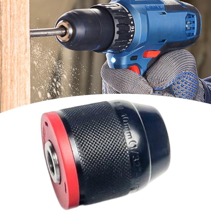 Threaded Metal Drill Chuck Square Quick Grip Adapter Chuck for Drill Bit Screwdriver Tap Socket Drill Accessories