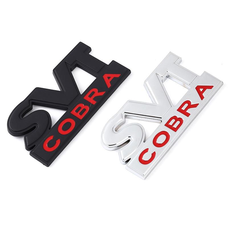 Автомобильная наклейка SVT COBRA, передняя решетка капота, эмблема, значок, задний багажник, 3D автомобильные наклейки для Ford Mustang Shelby SVT Cobra