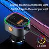 A One Meter Long 2-in-1 Car Charger Can Charge Four Devices Simultaneously and Switch Between Seven Color Ambient Lighting Color