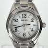 Б/у [В рабочем состоянии] Полированные женские часы Seiko SEIKO радио-солнечные хорошее состояние серебристый белый циферблат s2383