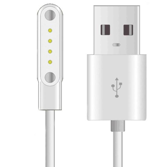 Быстрый резиновый зарядный кабель 80 см Зарядный Гибкий кабель для часов для 4-контактного